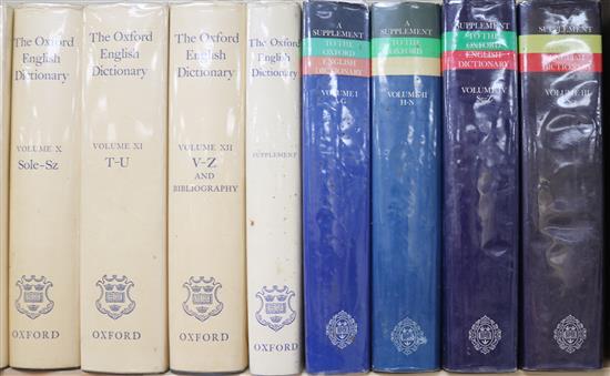 The Oxford English Dictionary, 12 vols, plus supplements,